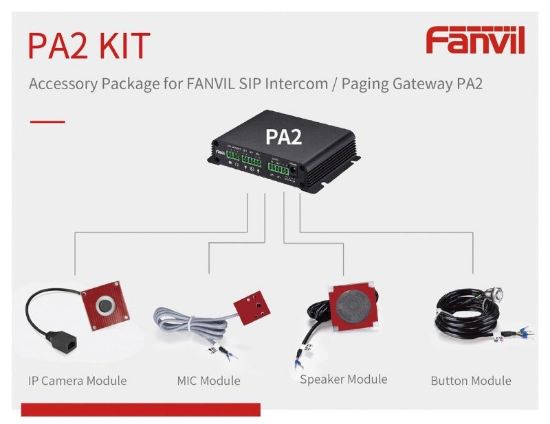 Picture of Fanvil PA2 Accessories Kit to suit IPF-PA2,  Official  Kit For Fanvil PA2 SIP Paging Gateway & Video Intercom.