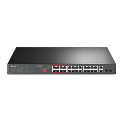 Picture of TP-Link TL-SL1226P 24-Port 10/100Mbps + 2-Port Gigabit Unmanaged PoE+ Switch , Up To 250W For all PoE Ports, Up To 30W Each PoE Port