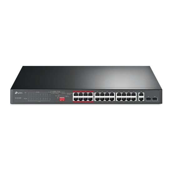 Picture of TP-Link TL-SL1226P 24-Port 10/100Mbps + 2-Port Gigabit Unmanaged PoE+ Switch , Up To 250W For all PoE Ports, Up To 30W Each PoE Port