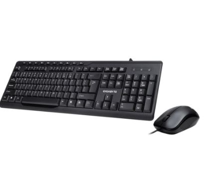 Picture of Gigabyte KM6300 USB Wired Keyboard & Mouse Combo multimedia controls 1000dpi Adjustable Portable slim receiver Stylish design comfort