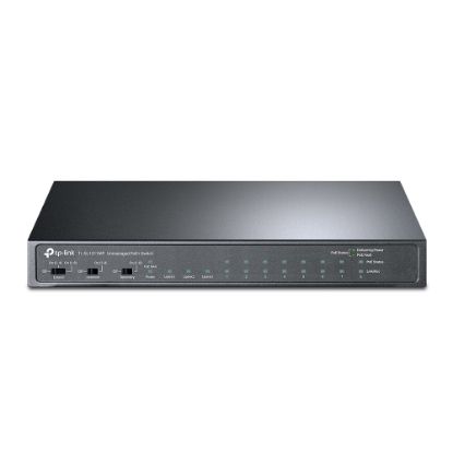 Picture of TP-Link TL-SL1311MP 8-Port 10/100Mbps + 3-Port Gigabit Desktop Switch with 8-Port PoE+, Extend Mode for 250m PoE Transmitting, Isolation Mode, PoE Aut