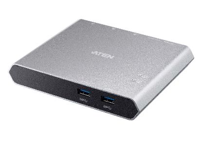 Picture of Aten Sharing Switch 2x2 USB-C, 2x Devices, 2x USB 3.2 Gen2 Ports, Power Passthrough, Remote Port Selector, Plug and Play