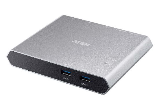 Picture of Aten Sharing Switch 2x2 USB-C, 2x Devices, 2x USB 3.2 Gen2 Ports, Power Passthrough, Remote Port Selector, Plug and Play