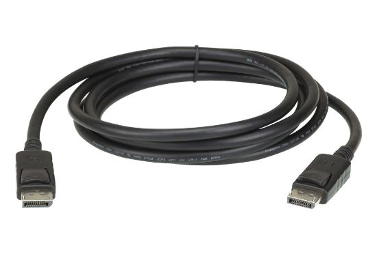 Picture of Aten 2m DisplayPort Cable, supports up to 3840 x 2160 @ 60Hz, 28 AWG copper wire construction for high-definition media connections