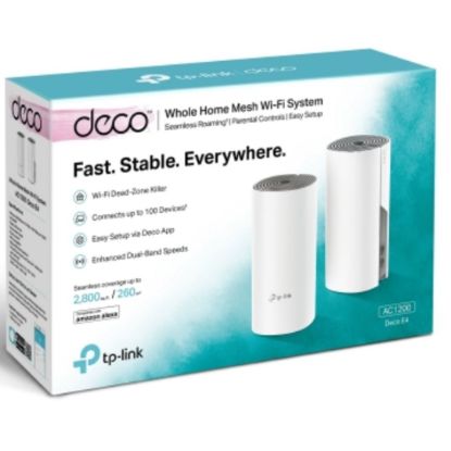 Picture of TP-Link Deco E4(2-pack) AC1200 Whole Home Mesh WiFi System~ 260sqm. Over 100 Devices Parental Controls