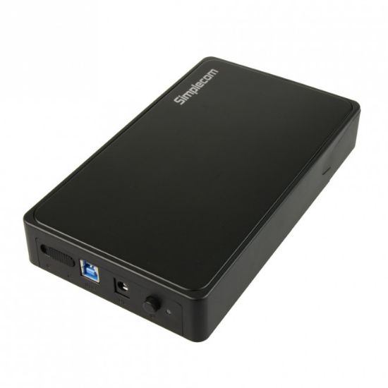 Picture of Simplecom SE325 Tool Free 3.5' SATA HDD to USB 3.0 Hard Drive Enclosure - Black Enclosure