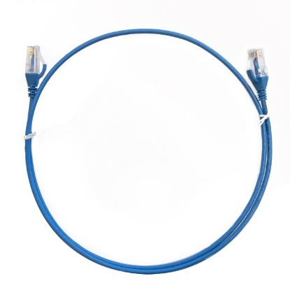 Picture of 8ware CAT6 Ultra Thin Slim Cable 0.5m / 50cm - Blue Color Premium RJ45 Ethernet Network LAN UTP Patch Cord 26AWG for Data