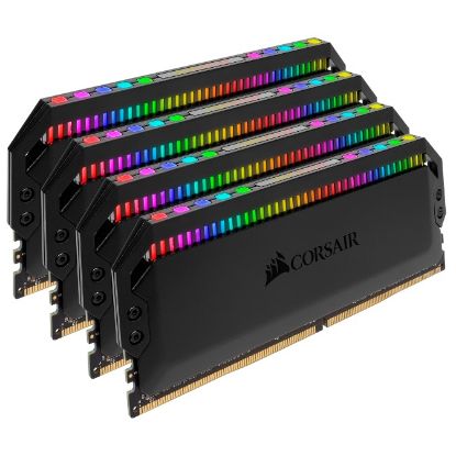 Picture of (LS) Corsair Dominator Platinum RGB 32GB (4x8GB) DDR4 3200MHz CL16 DIMM Unbuffered XMP 2.0 Base SPD@2666 Black Heatspreaders 1.35V AMD Ryzen