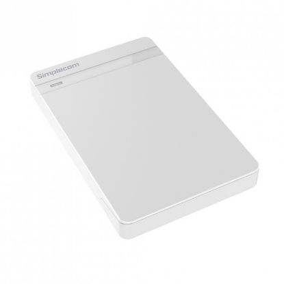 Picture of Simplecom SE203 Tool Free 2.5' SATA HDD SSD to USB 3.0 Hard Drive Enclosure - White Enclosure Super Speed USB3.0 offer Transfer Rates Up To 5Gbps