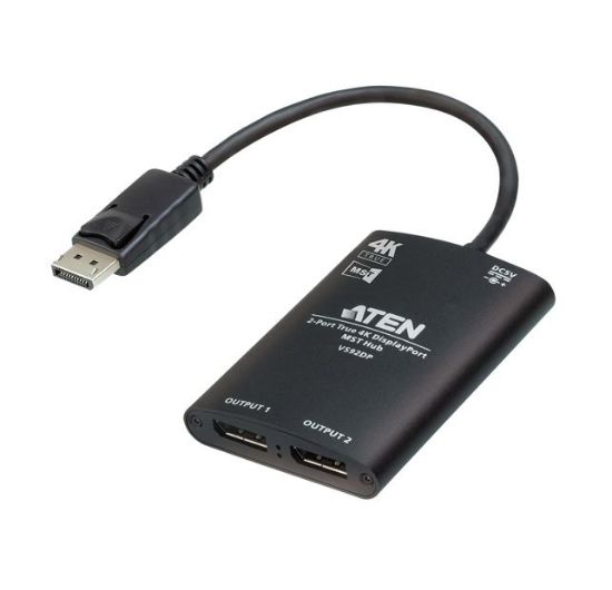 Picture of Aten VS92DP Video Splitter 2-Port True 4K resolution for dual output, up to 3840x2160@30 Hz, DisplayPort 1:2; HDCP 1.3 Compliant