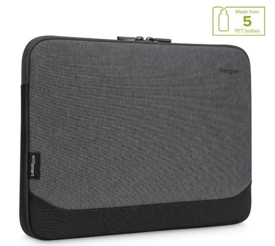 Picture of Targus 15.6' -16' Cypress EcoSmart Sleeve for Laptop Notebook Tablet - Up to 15.6', Made with 5 Recycled Plastic Water Bottles - Grey