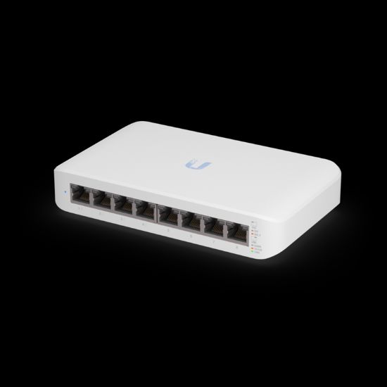 Picture of Ubiquiti UniFi Switch USW-Lite-8-POE, 4x PoE Output Ports, 52W PoE Supply, Fanless, Wall Mount Kit Included,