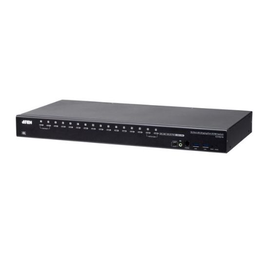 Picture of Aten CS19216, 16- Port USB3.0 4K DisplayPort KVM Switch, Superior video quality, Cascadable to two levels-control up to 256 computers, Video DynaSync™