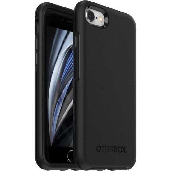 Picture of OtterBox Symmetry Apple iPhone SE (3rd & 2nd Gen) and iPhone 8/7 Case Black - (77-56669), DROP+ 3X Military Standard, Raised Edges, 7 Years Warranty