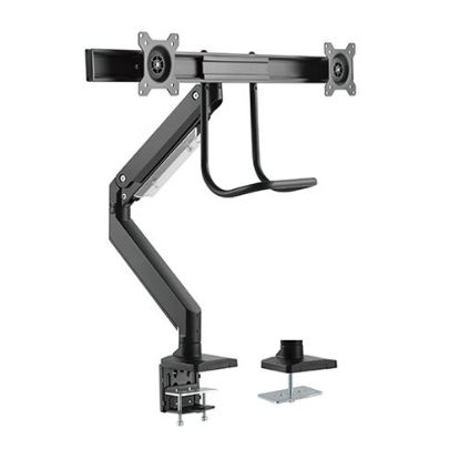 Picture of Brateck Dual Monitors Aluminum Heavy-Duty Gas Spring Monitor Arm with Handle Fit Most 17‘-32’ Monitors Up to 8kg per screen VESA 75x75/100x100(LS)