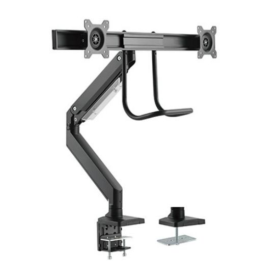 Picture of Brateck Dual Monitors Aluminum Heavy-Duty Gas Spring Monitor Arm with Handle Fit Most 17‘-32’ Monitors Up to 8kg per screen VESA 75x75/100x100(LS)