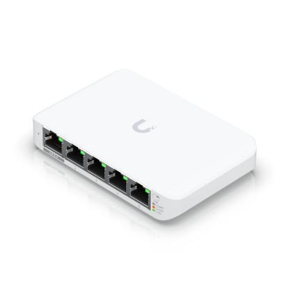 Picture of Ubiquiti USW Flex Mini, UniFi, Layer 2 Gigabit Switch, 5x GbE RJ45 Ports, Power Via PoE (802.3af) / USB Type-C 5V 1A,