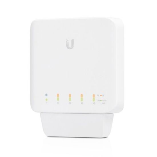 Picture of Ubiquiti UniFi USW Flex - Managed, Layer 2 Gigabit Switch with Auto-sensing 802.3af PoE Support. 1x PoE In, 4x PoE Out,