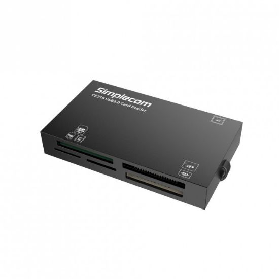 Picture of Simplecom CR216 USB 2.0 All in One Memory Card Reader 6 Slot for MS M2 CF XD Micro SD HC SDXC Black