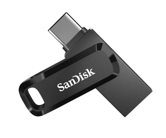 Picture of SanDisk 512GB Ultra Dual Drive Go 2-in-1 USB-C & USB-A Flash Drive Memory Stick 150MB/s USB3.1 Type-C Swivel for Android Smartphones Tablets Macs PCs