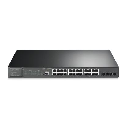 Picture of TP-Link SG3428MP Omada 28-Port PoE+ Gigabit L2+ Managed Switch with 4 SFP Slots, Integration with Omada SDN Controller,Static Routing, OAM, 802.1Q VLA