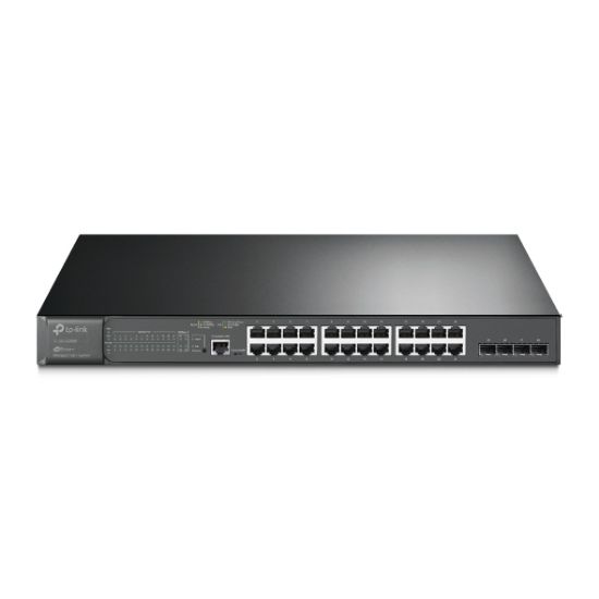 Picture of TP-Link SG3428MP Omada 28-Port PoE+ Gigabit L2+ Managed Switch with 4 SFP Slots, Integration with Omada SDN Controller,Static Routing, OAM, 802.1Q VLA