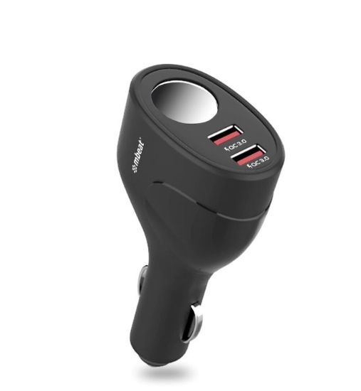 Picture of mbeat®  Gorilla Power Dual Port QC3.0 Car Charger and Cigarette Lighter Extender features built-in over heat Package Weight: 70g