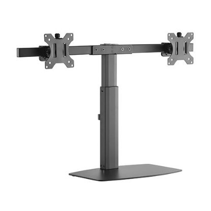 Picture of Brateck Dual Free Standing Screen Pneumatic Vertical Lift Monitor Stand Fit Most 17‘-27’ Monitors Up to 6kg per screen VESA 75x75/100x100