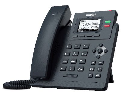 Picture of Yealink T31P 2 Line IP phone Entry-level, 132x64 LCD, PoE. No Power Adapter included, Zoom, HD Voice, 5-Way Local Conference, Unified Firmware