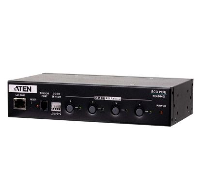 Picture of Aten 4 Port 1U 10A Smart PDU with outlet control, 4xC13 Outlets, 100 - 240 VAC, Two-level password security, Remote authentication support: RADIUS