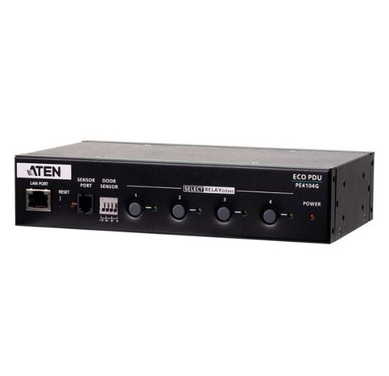 Picture of Aten 4 Port 1U 10A Smart PDU with outlet control, 4xC13 Outlets, 100 - 240 VAC, Two-level password security, Remote authentication support: RADIUS