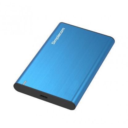 Picture of Simplecom SE221 Aluminium 2.5'' SATA HDD/SSD to USB 3.1 Enclosure Blue USB 3.1 Gen 1 support up to 5Gbps data transfer rate