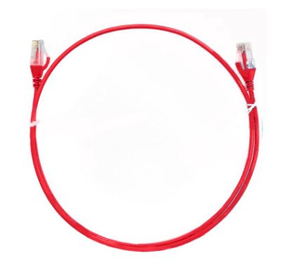 Picture of 8ware CAT6 Ultra Thin Slim Cable 2m / 200cm - Red Color Premium RJ45 Ethernet Network LAN UTP Patch Cord 26AWG for Data