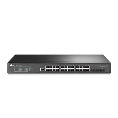 Picture of TP-Link SG3428X JetStream 24-Port Gigabit L2+ Managed Switch with 4 10GE SFP+ Slots IGMP Snooping Omada Rack Mountable Fanless