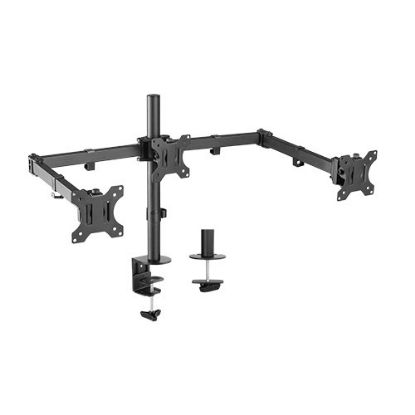 Picture of Brateck Triple Screens Economical Double Joint Articulating Steel Monitor Arms, Extended Arms & Free Rotated Double Joint,Fit 13'-27' Up to 7kg. (LS)