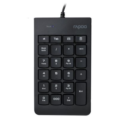 Picture of RAPOO K10 Wired Numeric NumberPad Keyboard -  Spill Resistant Design, Laser Carved Keycap, Spill-Resistant Design