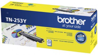 Picture of Brother TN-253Y Yellow Toner Cartridge to Suit -  HL-3230CDW/3270CDW/DCP-L3015CDW/MFC-L3745CDW/L3750CDW/L3770CDW (1,300 Pages)