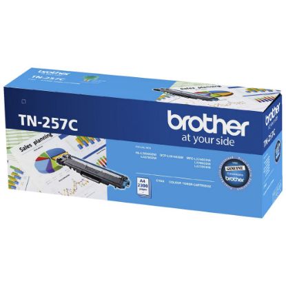 Picture of Brother TN-257C  Cyan High Yield Toner Cartridge to Suit -  HL-3230CDW/3270CDW/DCP-L3015CDW/MFC-L3745CDW/L3750CDW/L3770CDW (2,300 Pages)