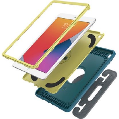Picture of OtterBox Kids EasyGrab Apple iPad (10.2') (9th/8th/7th Gen) Case Galaxy Runner Blue (Blue/Green) - (77-81187), Rugged Protection, 7 Years Warranty