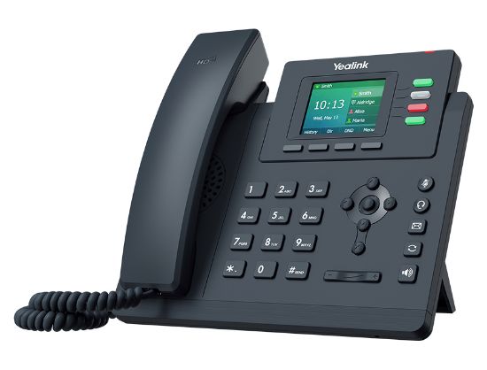 Picture of Yealink T33G 4 Line IP phone Entry-level, 320x240 Colour Display, Dual Gigabit Ports, PoE, HD Voice Quality, No Power Adapter included, Zoom, HD Voice