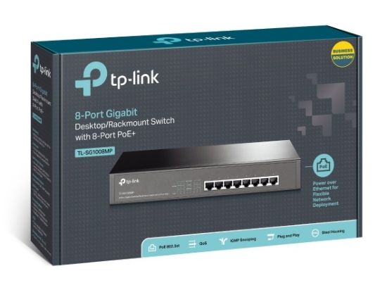 Picture of TP-Link TL-SG1008MP 8-Port Gigabit Desktop/Rackmount Switch with 8-Port PoE+ (Replacement model of TL-SG1008PE)