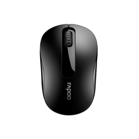 Picture of RAPOO M10 PLUS  2.4GHz Wireless Optical Mouse Black - 1000dpi Coverage up to 10 Meters and 360 degrees. 3Keys