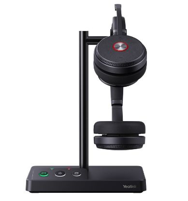 Picture of Yealink WH62 Dual UC DECT Wireless Headset, Busylight On Headset, Leather Ear Cushions, Microsoft Teams & UC Certified,Noise Killer, HD voice, 2Mics