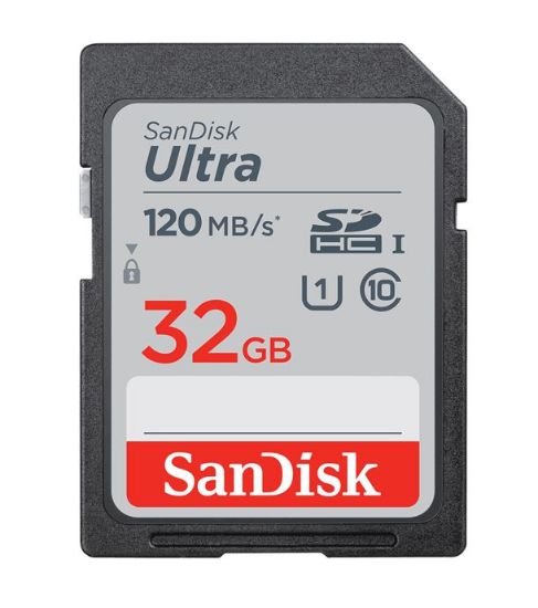 Picture of SanDisk Ultra 32GB SDHC SDXC UHS-I Memory Card 120MB/s Full HD Class 10 Speed Shock Proof Temperature Proof Water Proof X-ray Proof Digital Camera