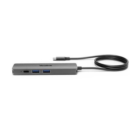 Picture of Yealink BYOD Box Cable Hub, with 1.5m USB-C Cable (USB-C to USB-A adapter included), easy plug&play setups,  Support to charging the connected laptop