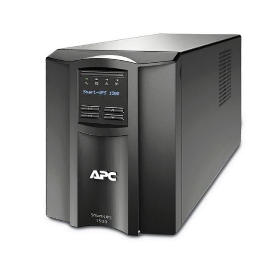 Picture of APC Smart-UPS 1500VA/1000W Line Interactive UPS, Tower, 230V/10A Input, 8x IEC C13 Outlets, Lead Acid Battery, SmartConnect Port+SmartSlot, AVR, LCD