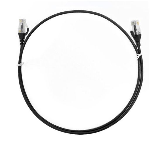 Picture of 8ware CAT6 Ultra Thin Slim Cable 20m - Black Color Premium RJ45 Ethernet Network LAN UTP Patch Cord 26AWG for Data