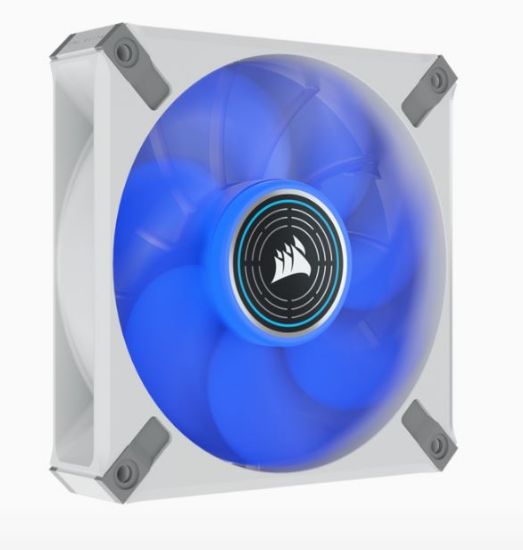 Picture of Corsair ML ELITE Series, ML120 LED ELITE WHITE, 120mm Magnetic Levitation Blue LED Fan with AirGuide, Single Pack(LS)