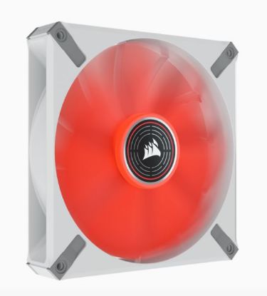 Picture of Corsair ML ELITE Series, ML140 LED ELITE WHITE, 140mm Magnetic Levitation Red LED Fan with AirGuide, Single Pack(LS)
