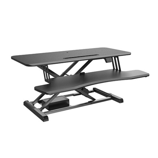 Picture of Brateck Electric Sit Stand Desk Converter (950x615x156~480mm) with Keyboard Tray Deck (Standard Surface) Worksurface Up to 20kg